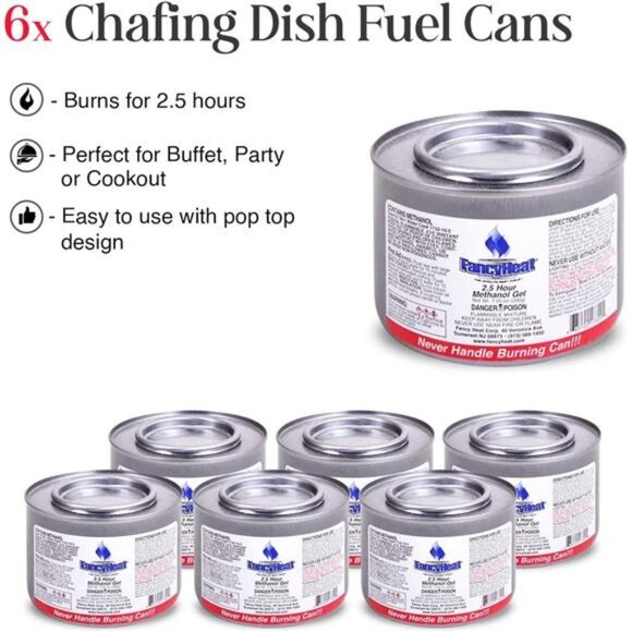 Foldable Chafing Dishes Disposable Buffet Set - Set of 6/36pc Half-Sized (9x13) - Picture 7 of 7